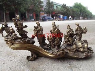   Ancient legends Brass Eight Immortals Crossing the Sea Statues38