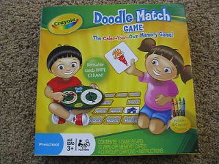 NEW Crayola DOODLE MATCH Memory Game for Toddlers, Preschool and 