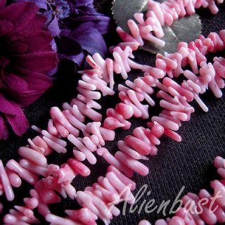   Beads Findings 220 PCs PINK NATURAL CORAL SEED Drilled Beads 1CM