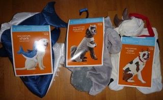   Pet Halloween Costume Gray SQUIRREL, SHARK or COW Size Large 25 50 Lbs