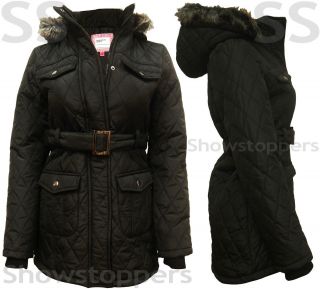   JACKET COAT Quilted Girls HOODED SCHOOL CLOTHING AGE 7 8 9 10 11 12 13