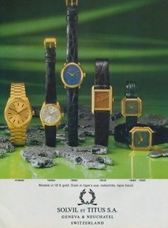 1977 Solvil & Titus Watch Company Switzerland 1977 Swiss Ad Suisse 