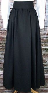 FRONTIER CLASSICS Black Twill Victorian Bustle Skirt Dickens Steampunk 