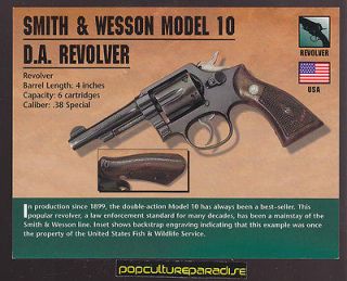 SMITH & WESSON MODEL 10 D.A. REVOLVER Atlas Classic Firearms Gun CARD