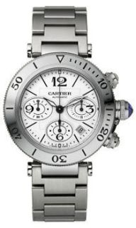 Cartier Pasha Seatimer Chronograph Automatic,Silver Dial, Ref 