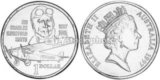 Australia Dollar, 1997, Sir Charles Kingsford Smith, Pilot above 
