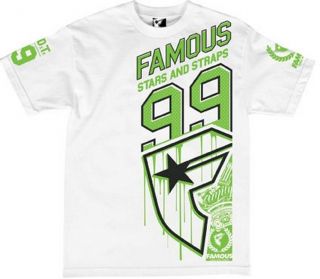 FAMOUS STARS & STRAPS Sidecar Tee White Mens Skateboard T Shirt