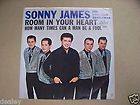 45 PICTURE SLEEVE ONLY, NO RECORD, SONNY JAMES, ROOM IN YOUR HEART 