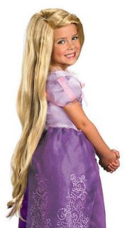 Disney Tangled Girls Rapunzel Long Blonde Halloween Costume Wig