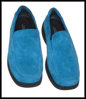 Hush Puppies Blue Suede Loafer Slip On Shoes Sz US 6M Euro 36/37 NEW