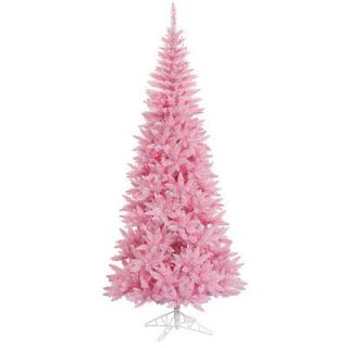 Pre Lit Pretty in Pink Fir Slim Artificial Holiday Tree   Pink 
