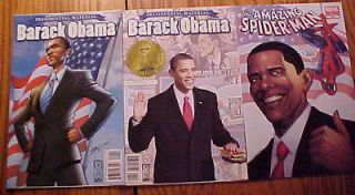 barack obama comics including the spider man cover time