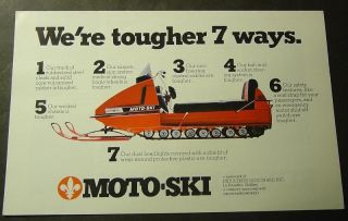 1971 moto ski snowmobile sales brochure mint time left $