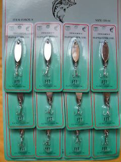 LURES Snapper Zapper Spoon Kastmaster Style 1/4 oz 6 PCS SILVER