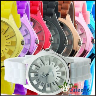 NEW Jelly Fashion Silicone Classic Design Unisex Wrist Watches 8 