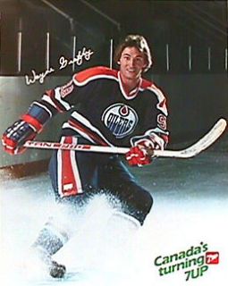 Vintage Wayne Gretzky EDMONTON OILERS Poster 1982 (7 Up Canada 