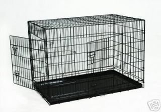   42 Pet Folding Suitcase Dog Cat Crate Cage Kennel Pen w/ABS Tray LC