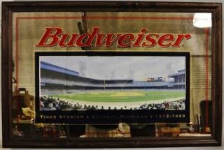 Large Tiger Stadium Budweiser Mirror Detroit, MI   PRICE REDUCED FOR 