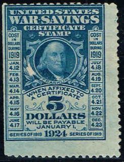 war savings stamps in United States