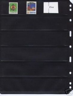 New 25 Stock Pages 6S (6 Rows) Black sheets  Double sided (FREE 
