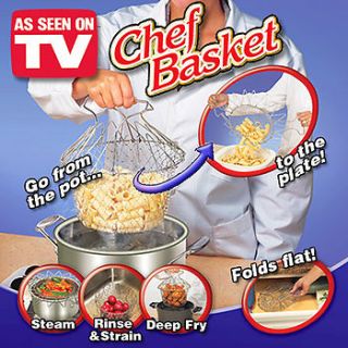   Basket As Seen On TV! 12 in 1 Tool   Steamer,Rinse,Strainer,Deep Fryer