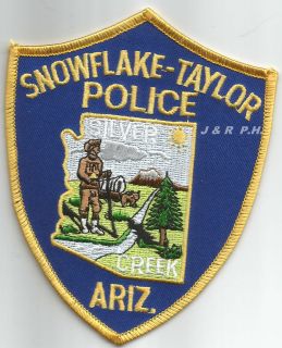 Snowflake   Taylor, AZ Silver Creek shoulder police patch (fire)