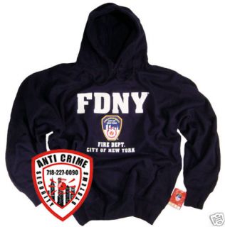 FDNY NEW YORK CITY FIRE DEPARTMENT HOODIE SWEAT SHIRT CLOTHING APPAREL 