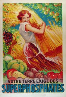 Fashion Girl Vegetables Fruits France French Food Vintage Poster Repro 
