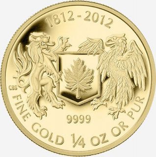 Newly listed War of 1812 Fine Gold 1/4 oz   $10 Coin   2012 SOLD OUT 
