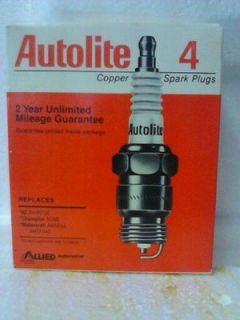 vintage autolite copper spark plugs box of 4 plug 2545