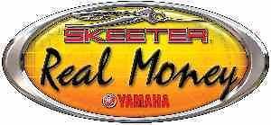 oval real money skeeter decal sticker for bass fishing time