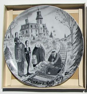 addams family mother s day plate 1972 chas addams time