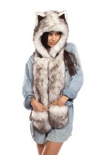 new spirit hoods husky full hood w plaid lining faux fur