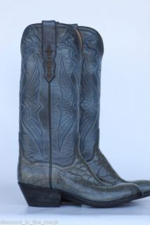 new t o stanley alligator womens cowboy boots mint nwob