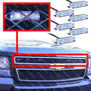 18 LED Emergency Vehicle Strobe Lights for Front Grille/Deck   Amber