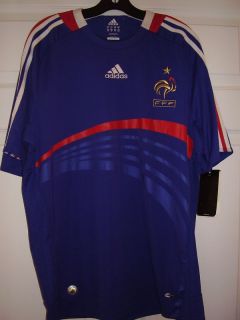 adidas men s france home jersey blue white red size