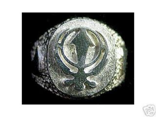 wow 1055 beautiful sterling silver ring sikh khanda jewelry from