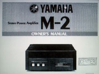yamaha m 2 stereo power amplifier owner s manual bound