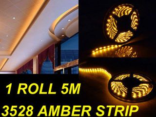 5M 16 ft Home Theater Theatre Pool LED Tape Lighting Amber Strip 