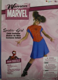 Girls SPIDER GIRL costume dress up Size 4/6 8/10 NIP Mask SPIDERMAN 