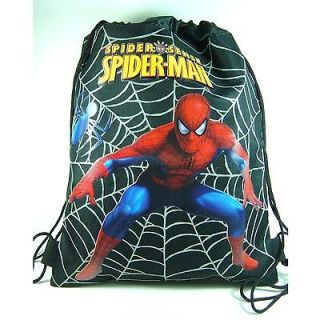 spider man spider man black draw string pouch backpack bag