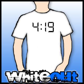 419 DIGITAL CLOCK STONER HUMOUR WEED CANNABIS POT 420 WHITE T SHIRT 