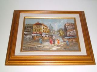 Newly listed Vintage Framed Signed European Street Scene Impressionist 