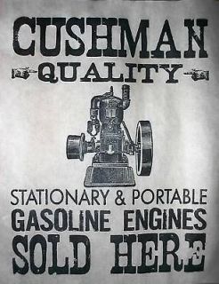 NOVELTY POSTER HIT & MISS GAS ENGINE CUSHMAN SOLD HERE 11”x14 