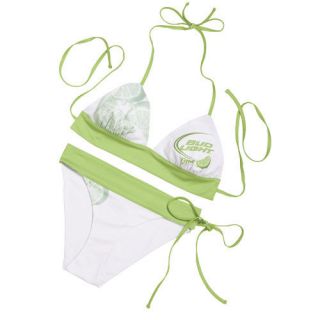 Bud Light Lime Ladies 2 Piece String Bikini Polyester & Spandex Free 