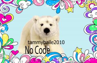 webkinz signature polar bear plush animal only no code time