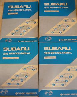 1986 Subaru Service Manual Section 1 2 3 4 5 6 Factory Shop