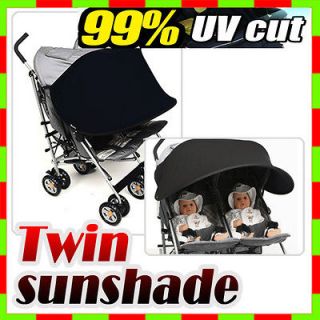 Twin Sunshade Sun canopy Shade maker for couble stroller pushchair 