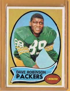 1970 topps dave robinson 102 green bay packers 13374  4 00 