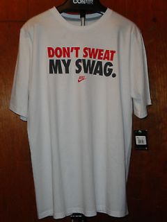 NWT NIKE Dont Sweat My Swag T Shirt sz XXL White/Red/Gray100% Cotton